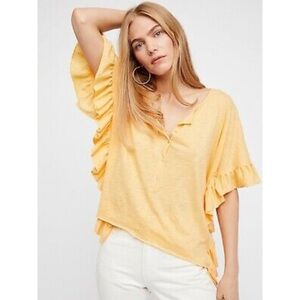 Free People Beach Down the Shore Henley Top XS